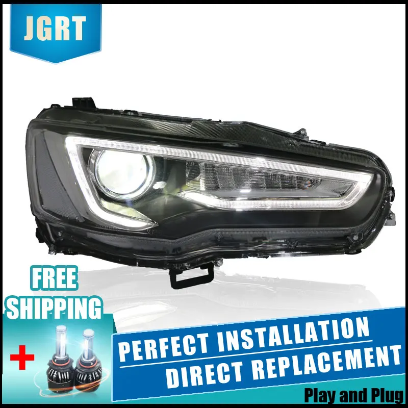 2PCS LED Headlights For Mitsubishi Lancer-ex 09-16 Car Led Lights Double Xenon Lens Car Accessories - 32909919850