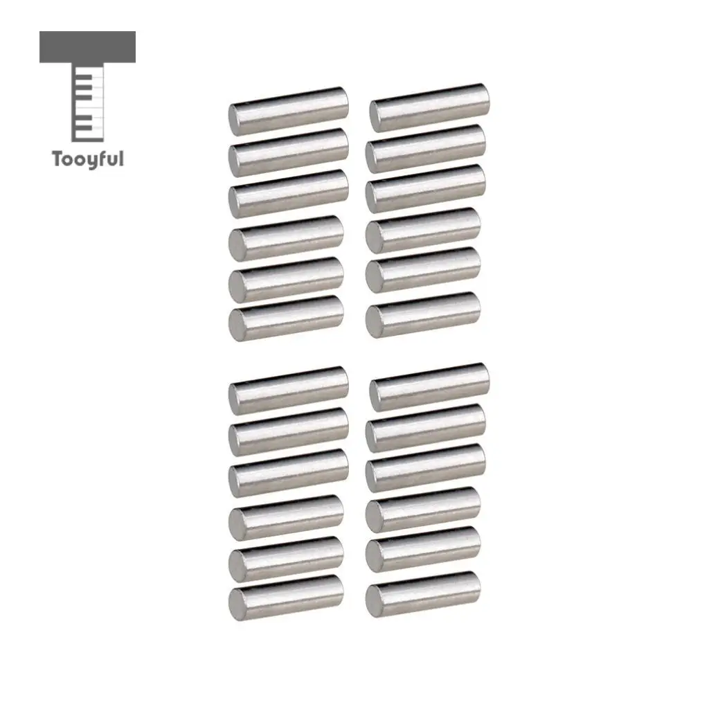 Tooyful 24pcs Alnico 5 Humbucker Pickup Polepiece Pickup Magnet Slug Rods for Electric Guitar Parts 15mm+18mm