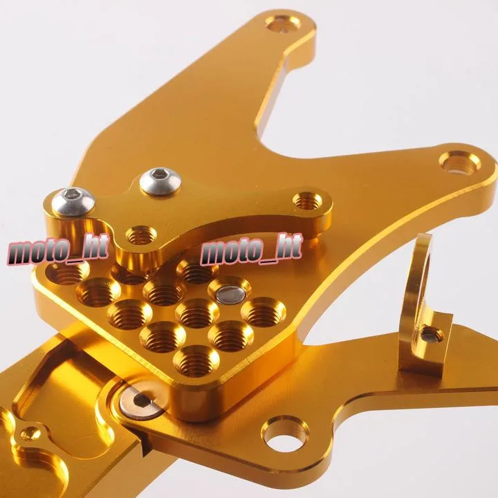 Motorcycle Adjustable Rear Set Foot Pegs Footrests Assembly For Yamaha YZF R1 2004-2006 Gold Spare Parts
