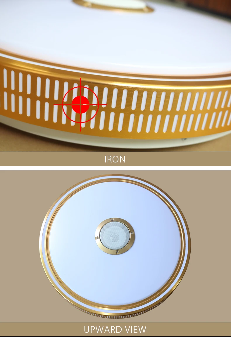 Приложение Bluetooth управление Ledd потолочные светильники для гостиной спальни золотой корпус многоцветный Современное освещение люстра потолочные лампы