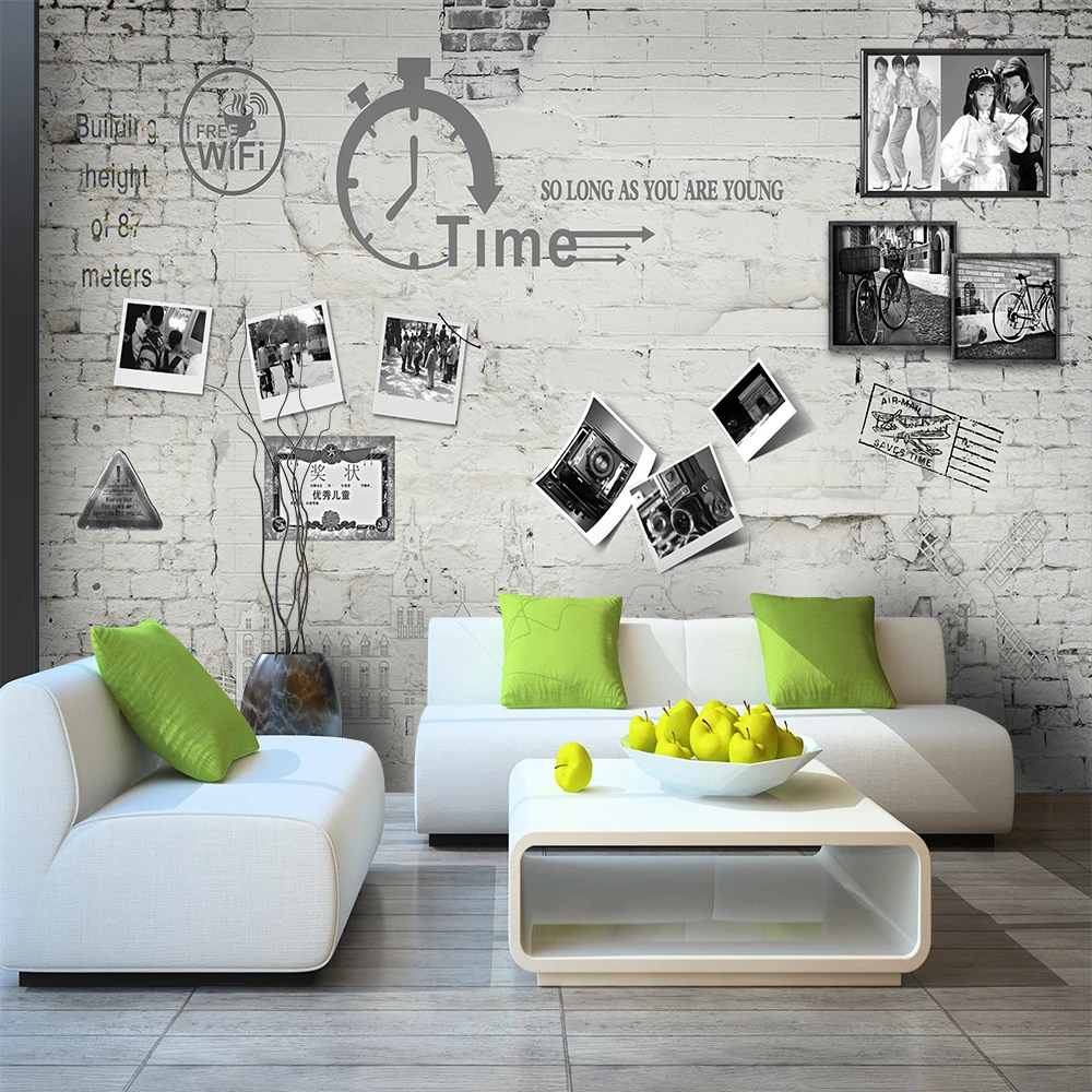 Custom 3d wallpaper retro vintage brick wall photo background wall - silk waterproof material Custom 3d wallpaper retro vintage brick wall photo background wall - silk waterproof material