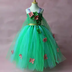 Для Девочек Свадебное платье для вечеринки, официального приема для подростков детское кружевное платье с цветочным рисунком платья
