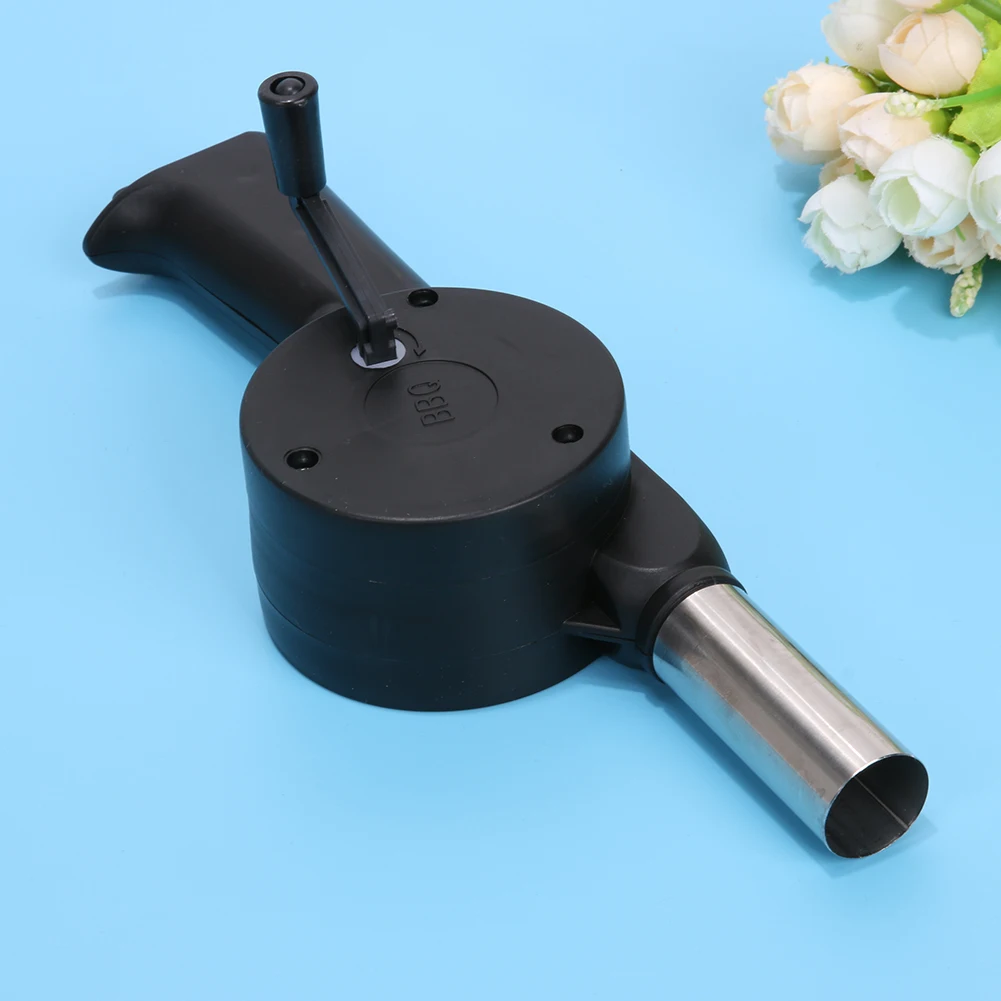 BBQ Fan Air Blower Outdoor Cooking For Barbecue black Fire Bellows Hand Crank Tool Picnic Camping BBQ Barbecue Tool