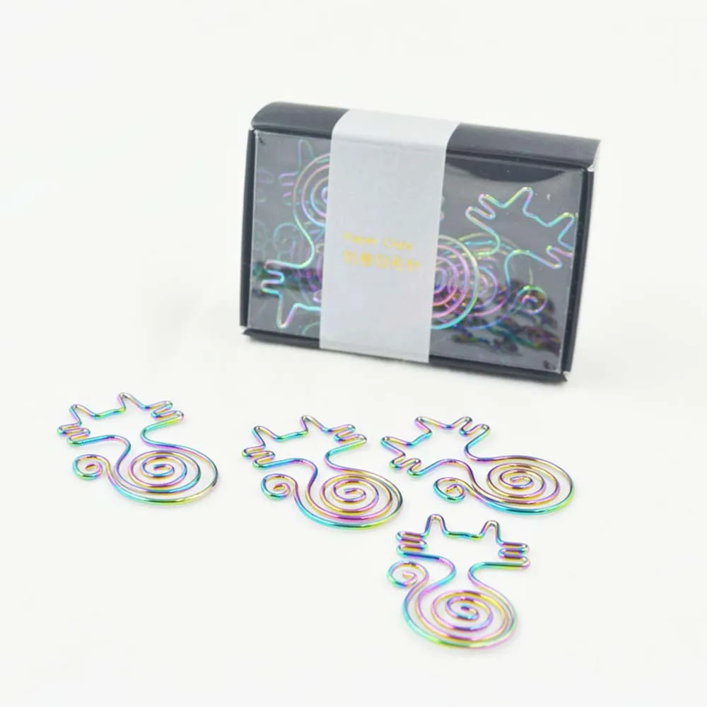 8Pcs/lot Cute Colorful Rainbow Cat Clips Bookmark Planner Tools Scrapbooking Tools Memo Clip Metal Binder Paperclip