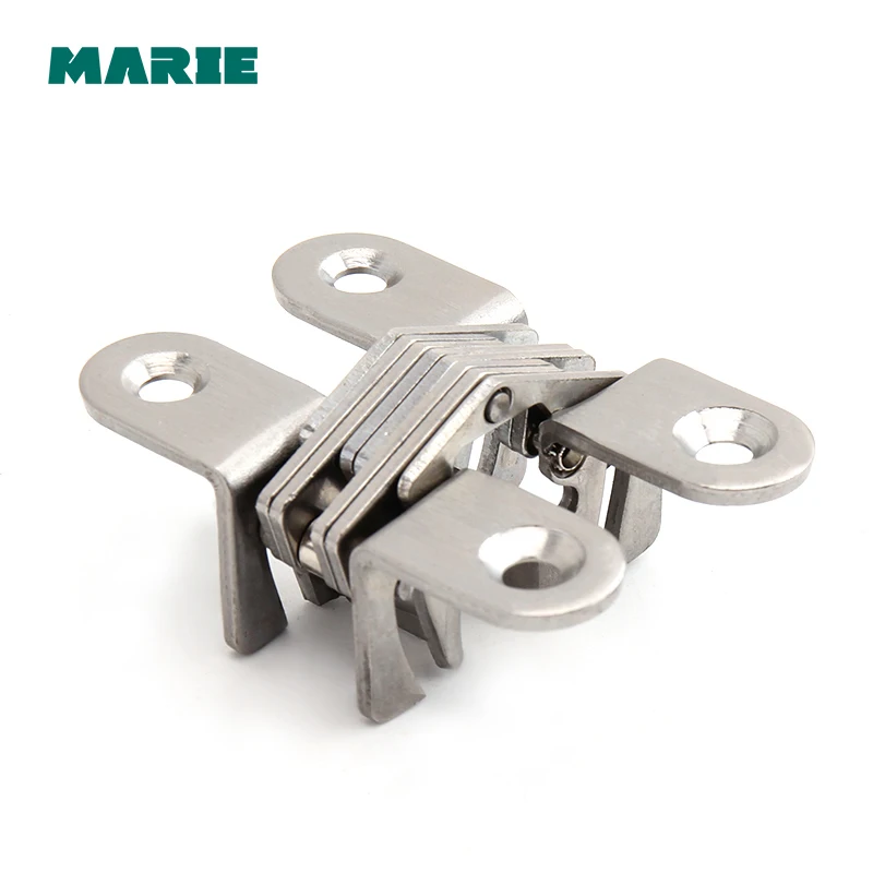 304 Stainless Steel Hidden Hinges Invisible Concealed Cross Door Hinge With Screw For Door