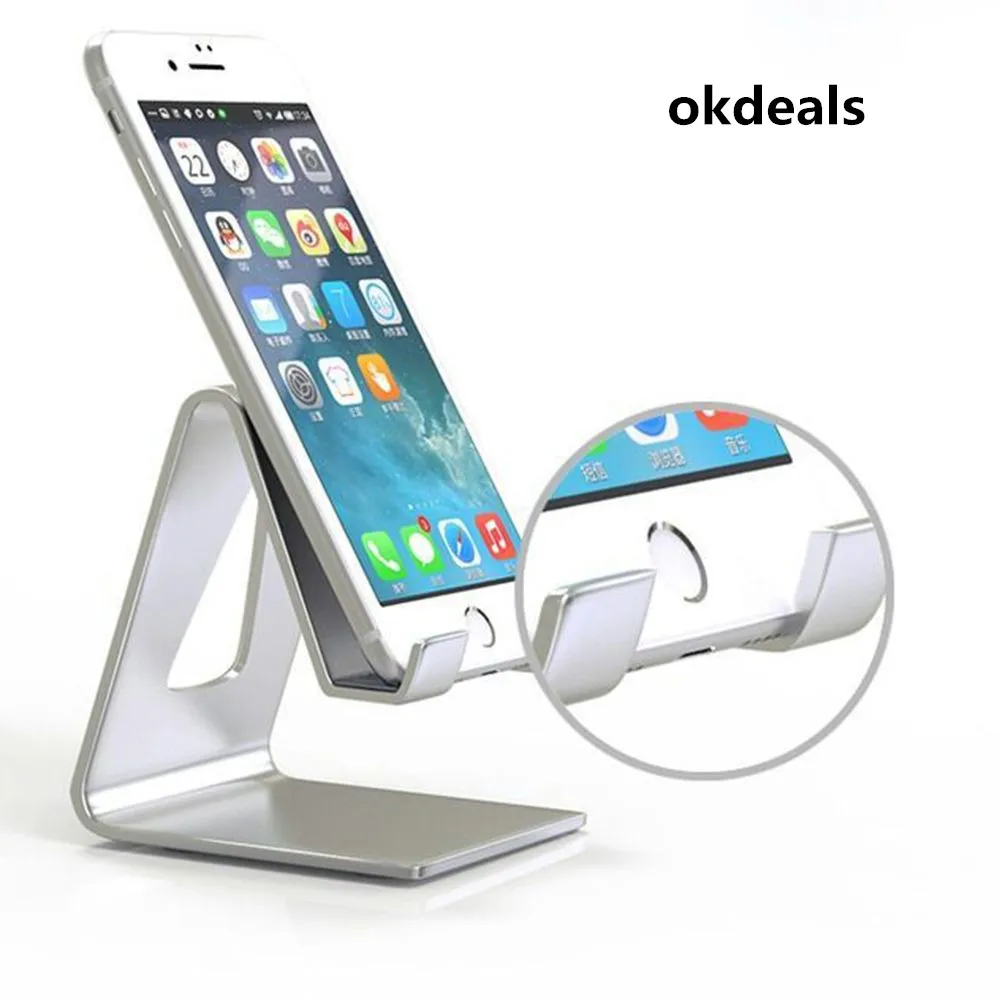 Hot Universal Aluminum Alloy Metal Holder Desk Stand for Mobile Phones Tablet New Hot Universal Aluminum Alloy Metal Holder Desk Stand for Mobile Phones Tablet New
