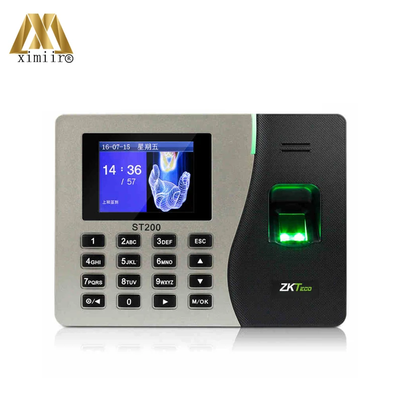 TCP/IP USB рекордер времени карты время часы биометрический отпечаток пальца посещаемость времени машина ZK ST200 с RFID картой