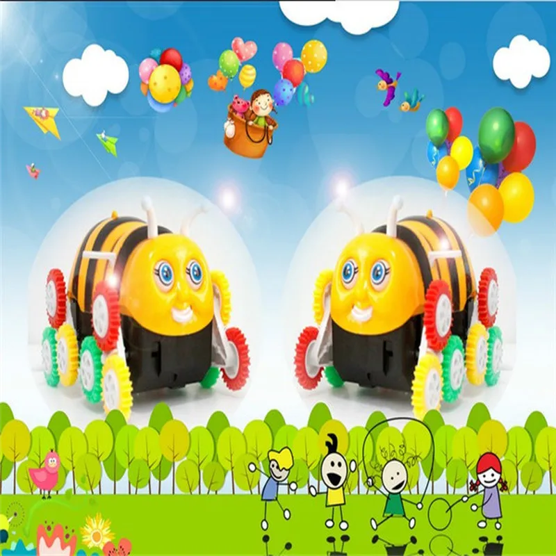 1Pcs Plastic Clockwork Toys Cartoon Inertial Double-sided Bee Dump Truck Wind Up Clockwork Toy Kids Educational Toy 1Pcs Plastic Clockwork Toys Cartoon Inertial Double-sided Bee Dump Truck Wind Up Clockwork Toy Kids Educational Toy