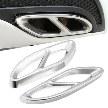 

For Mercedes Benz W212 E Class 2014-2017 GLE W166 C292 GLS 400 CLA Class 2016-2017 Car-styling AMG Rear Exhaust Pipe Cover Trim