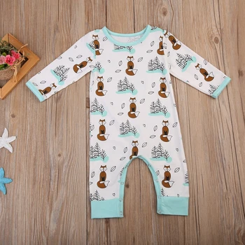 

Winter Newborn Toddler Baby Boy Cotton Romper Clothes Jumpsuit Playsuit Long Sleeve Cotton Outfits