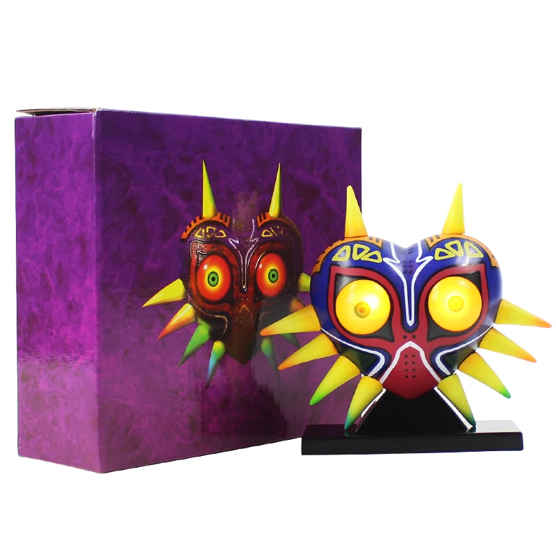 

12cm Majora's Mask Majoras Mask With Light PVC Action Figure Collection Model Decoration Toys