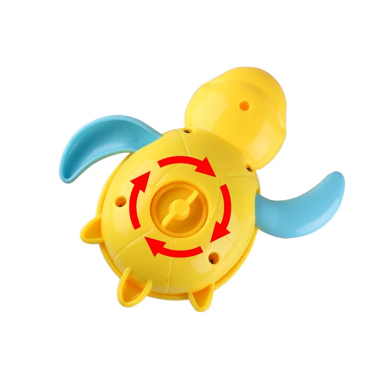 Мультяшные морские животные Черепаха, Классическая Детская игрушка для купания, черепаха, заводные на цепочке, детские пляжные игрушки для душа