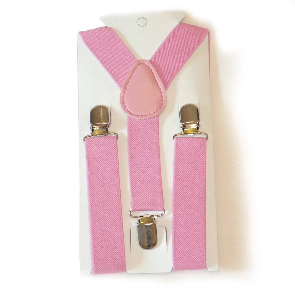 Детские эластичные подтяжки для мальчиков и девочек, тонкие регулируемые подтяжки Tirantes - Цвет: pink