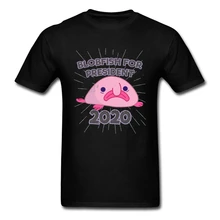 Blobfish для President грусть рыба футболка Kawaii Графический морской волны мужские Забавные футболки сохранить океан пользовательские Teeshirt