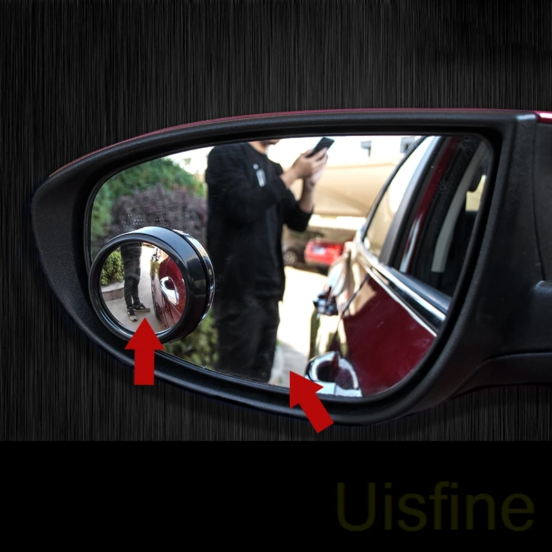 

Rearview mirror small round mirror 360 degree adjustable reversing blind spot borderless HD For Chevrolet Equinox 2017 2018 2019