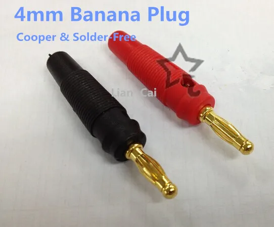 Free Shipping 10pcs/lot 4mm Banana Plug High Quality Cooper with Nickle Plated Large Current Voltage | Обустройство дома