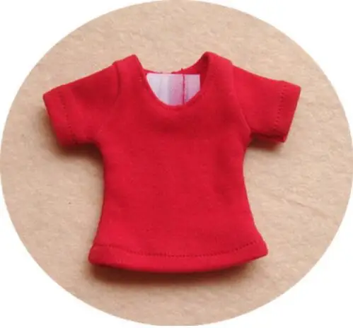 Blyth/Одежда для куклы, футболка с длинными рукавами, комбинезон, штаны, Одежда для куклы ob24, Azone S, Blyth, штаны для 1/6, аксессуары для куклы - Цвет: red shirt
