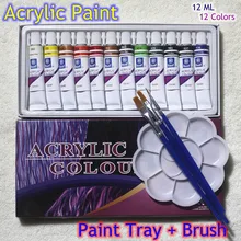High Quality Acrylic Paints Tube Set Nail Art Painting Drawing Tool For The Artists 12ML 12
