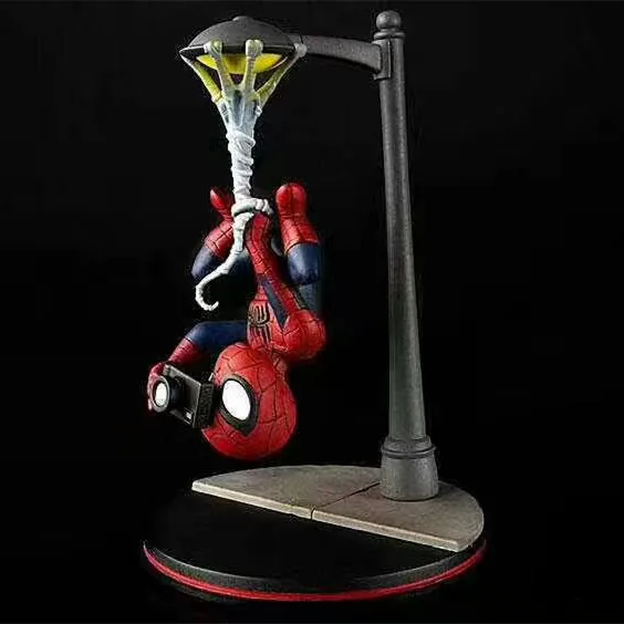 

14cm Marvel the avengers figure toys Amazing Spiderman Hanging with Camera Q-Fig PVC Action Figure Model Toy children gift