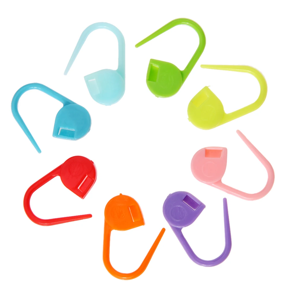 100pcs/pack Locking Stitch Marker Lock Pins Plastic Ring Markers for