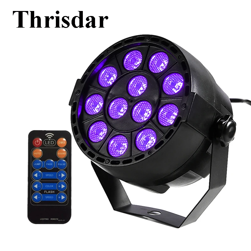 

Thrisdar Sound Active 36W UV Led Stage light Ultraviolet Led Par Light DMX512 Stage Spotlight KTV Club Disco DJ Party Light