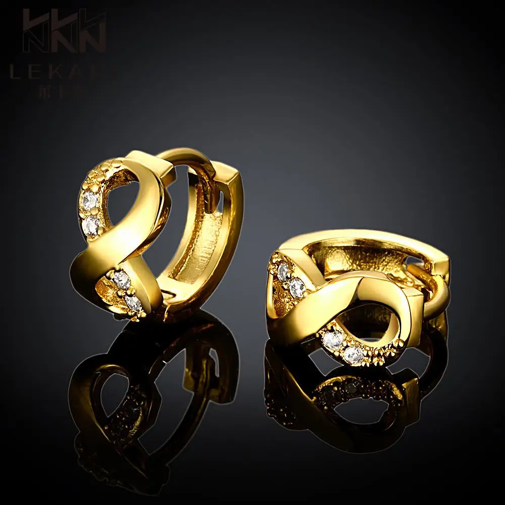 joyas E045 A gold plating earrings Fashion High Quality zircon earrings
