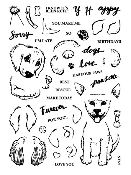 

dog Transparent Clear Stamps for DIY Scrapbooking/Card Making/Kids Christmas Fun Decoration Supplies