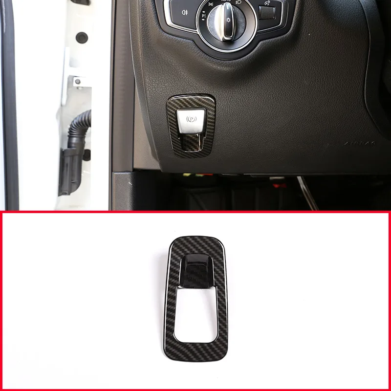 

Carbon Fiber For Mercedes-Benz GLC C-Class W205 X253 E Class W213 2015-2018 ABS Chrome Electronic Handbrake Cover Trim