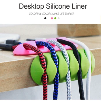 

Silicone USB Cable Winder Flexible Cable Management Clips Cable Holder Cable Organizer For Mouse Headphone Earphone
