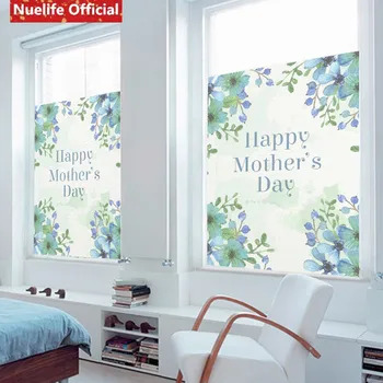 

Mother's Day Happy Green Leaf Patterns Grinding Electrostatic Glass film Bathroom Living Room Window Sunscreen PVC Window film