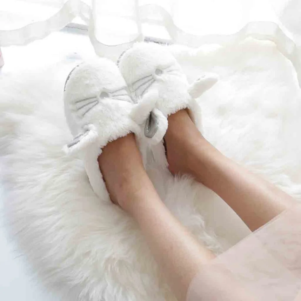 Зимние хлопковые тапочки с мягкой подошвой; удобные плюшевые милые домашние тапочки; удобная домашняя обувь; женские тапочки с круглым носком
