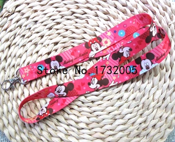 

New 30 pcs cartoon minnie mickey Cello Phone Key Chain Neck Strap Keys Lanyards gift X-10