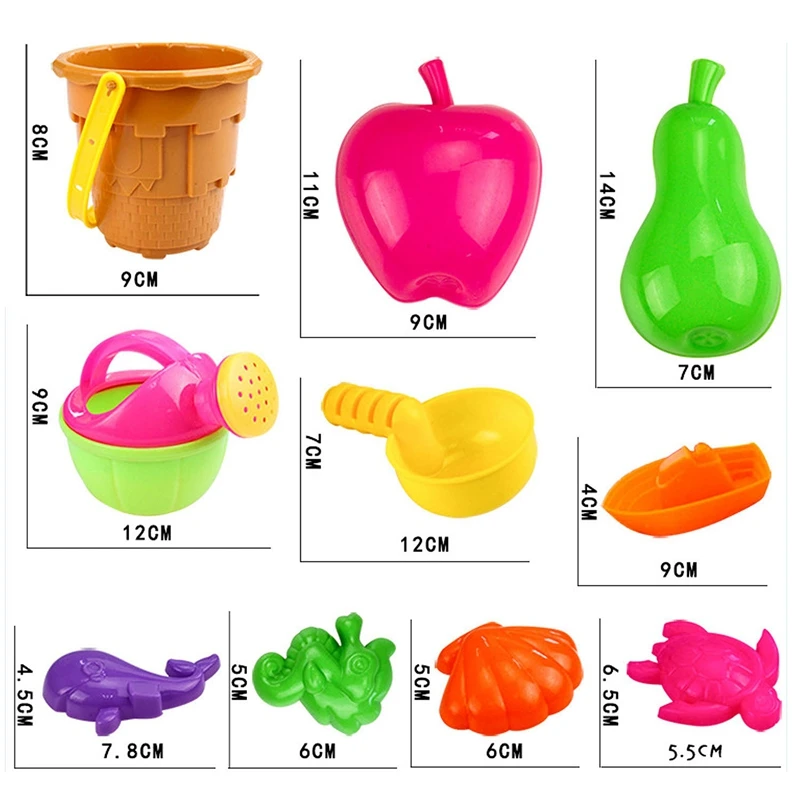 20Pcs Funny Kids Beach Sand Game Toy Set Shovels Castle Rake Hourglass Bucket Children Beach Play Set Role Play Toy Kit