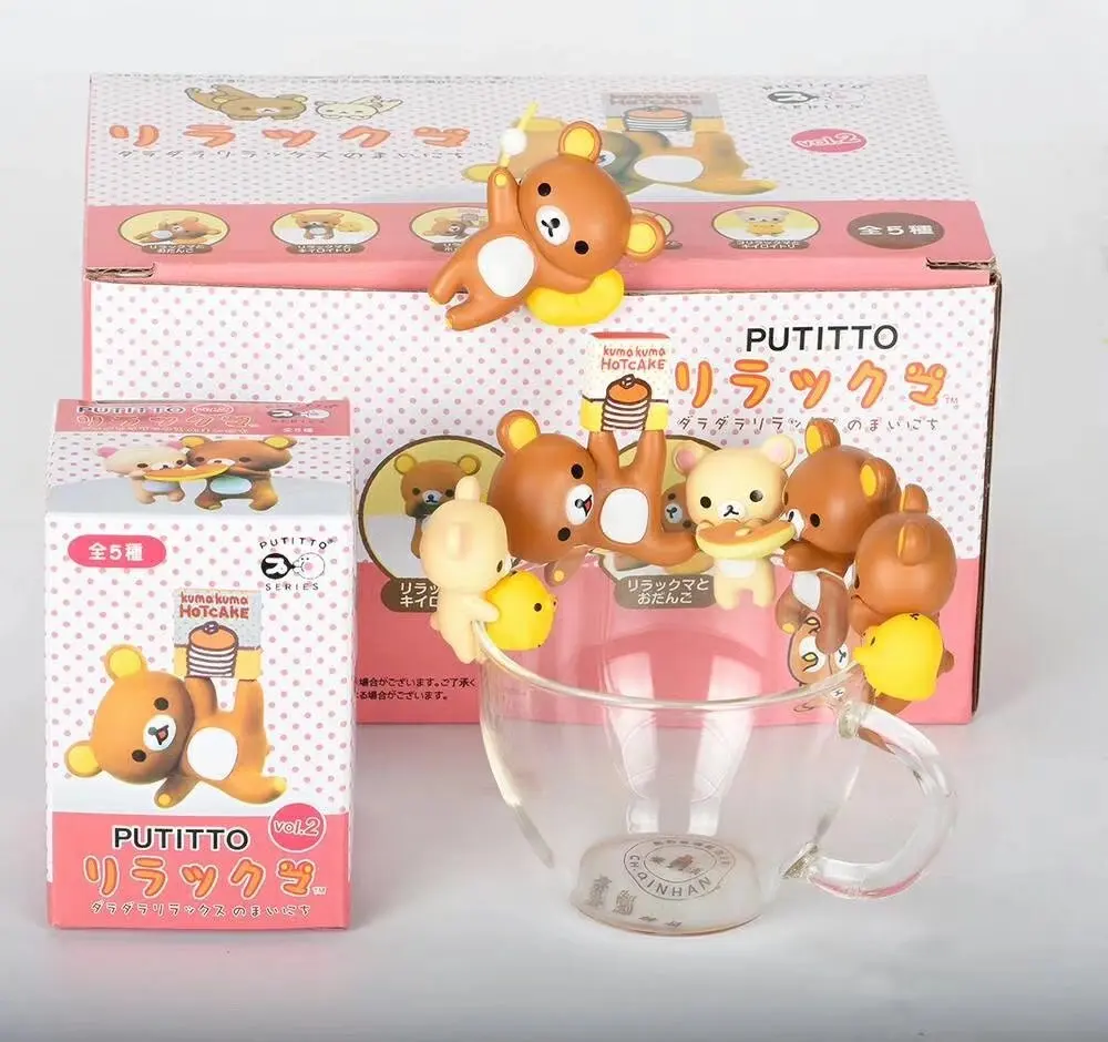 3 4CM 5pcs/lot Japanese anime figure kawaii Rilakkuma action figure