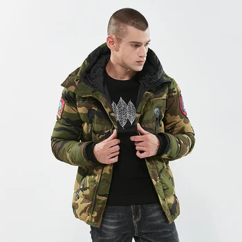 

18 HOT Camouflage Men's Winter Jackets Big Size M-3XL New Arrival Slim Cotton With Hooded Parkas Casual Masculino Fashion Coats