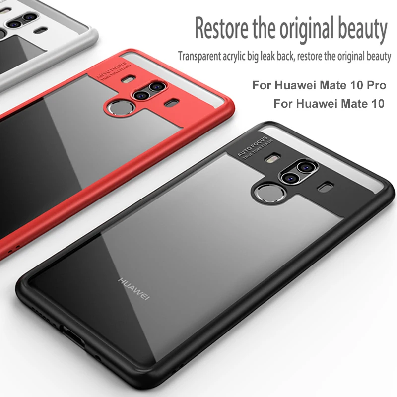 

Cleiree Official Silicone Transparent Case For Huawei mate 10 Pro Cases Cover For Mate 10 phone Back Original Case