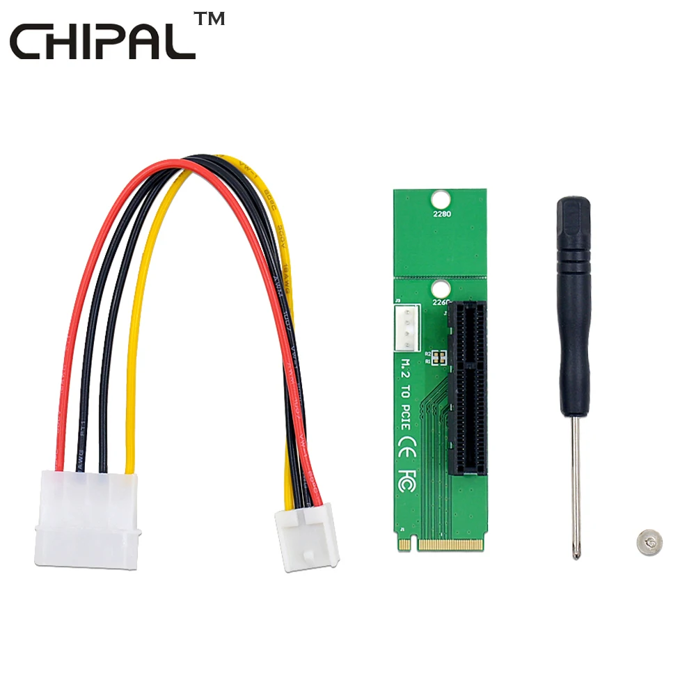 CHIPAL 10 шт. штекер гнездо M.2 M ключ к PCI E 4x 1x слот Райзер карта M2 PCIe x4 x1 адаптер для