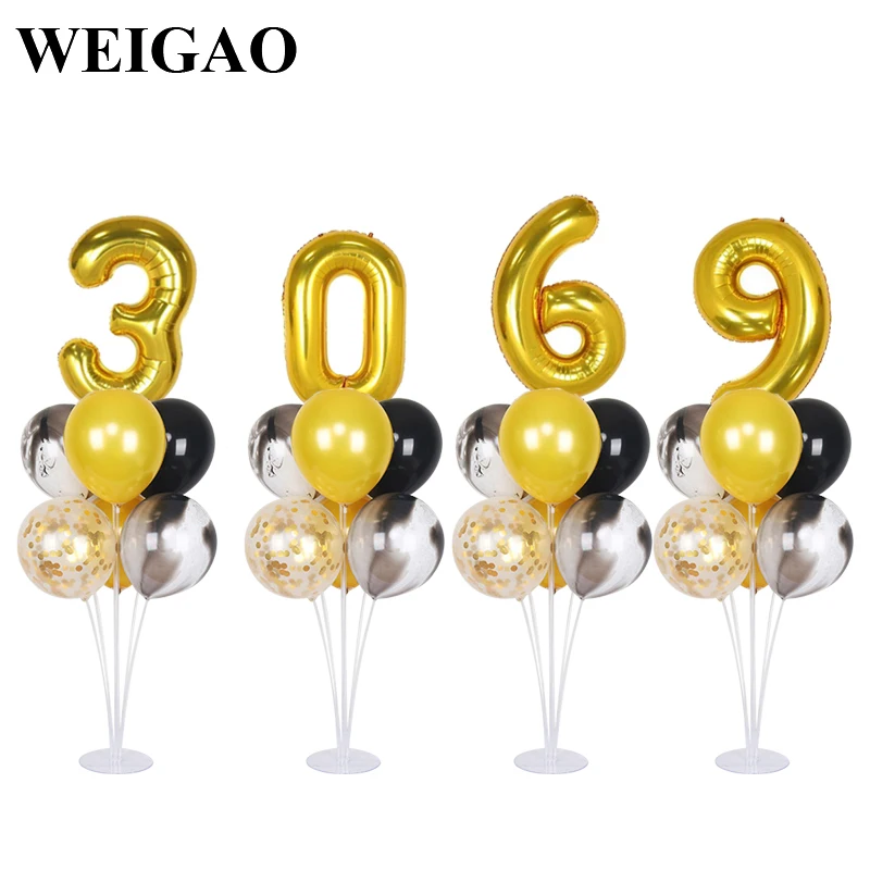 

WEIGAO Balloons Holder with 11 Tubes Table Balloon Stand for Birthday Party Decorations Kids Party Balloons Decoration Supplies