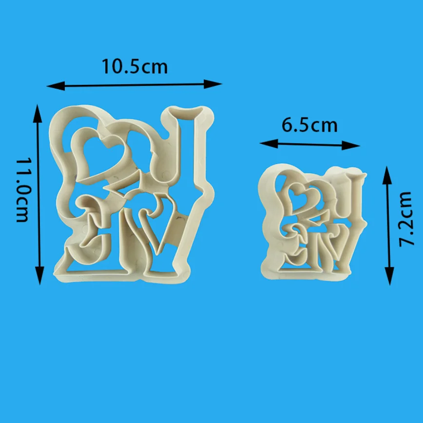 2 шт Любовь бисквит форма для выпечки торта набор инструментов для печенья резак из нержавеющей стали для резки конфет инструменты для приготовления пищи День святого Валентина
