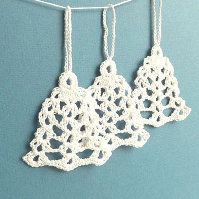 クリスマスの装飾品かぎ針編みクリスマスツリー装飾かぎ針編みの鐘の装飾クリスマスツリーの装飾休日の装飾セットの12 Set Of Set Crochetsets Christmas Aliexpress