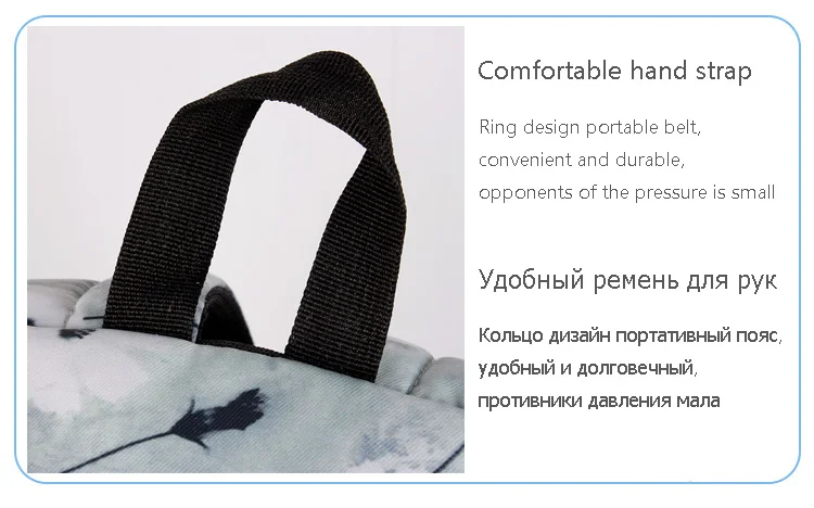 WINNER Women Backpack Chinese Ink And Wash Painting Lotus Flower Backpack Teenage Girls School Bag Travel Mochila Escolar (12)