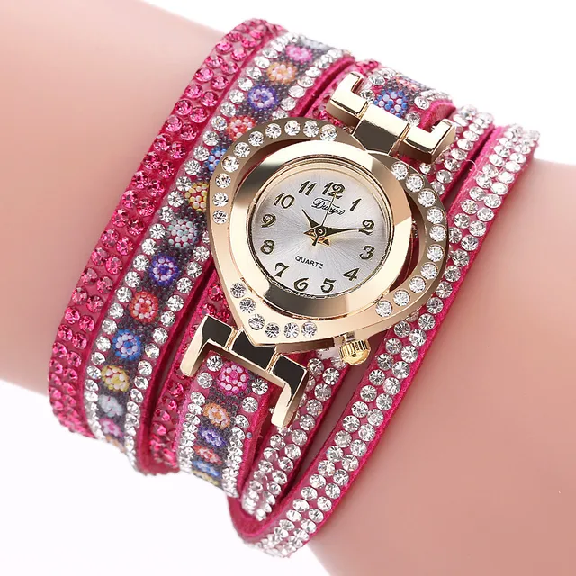 Duoya Fashion Women Watches Leather Band Quartz Analog Ladies Wrist Watch Crysta Duoya Fashion Women Watches Leather Band Quartz Analog Ladies Wrist Watch Crysta