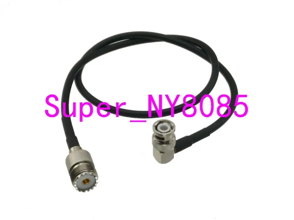 

RG58 UHF SO239 Female Jack to BNC Male Plug Right angle RF Jumper pigtail Cable 6FT~20M
