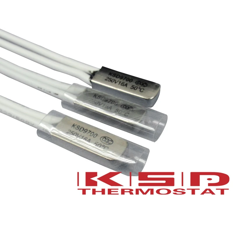 

5PCS KSD9700 Thermostat 135C normal close 16A 250V Temperature Thermal Control Switch 55/60/65/70/75/80/85/90/95/100/105