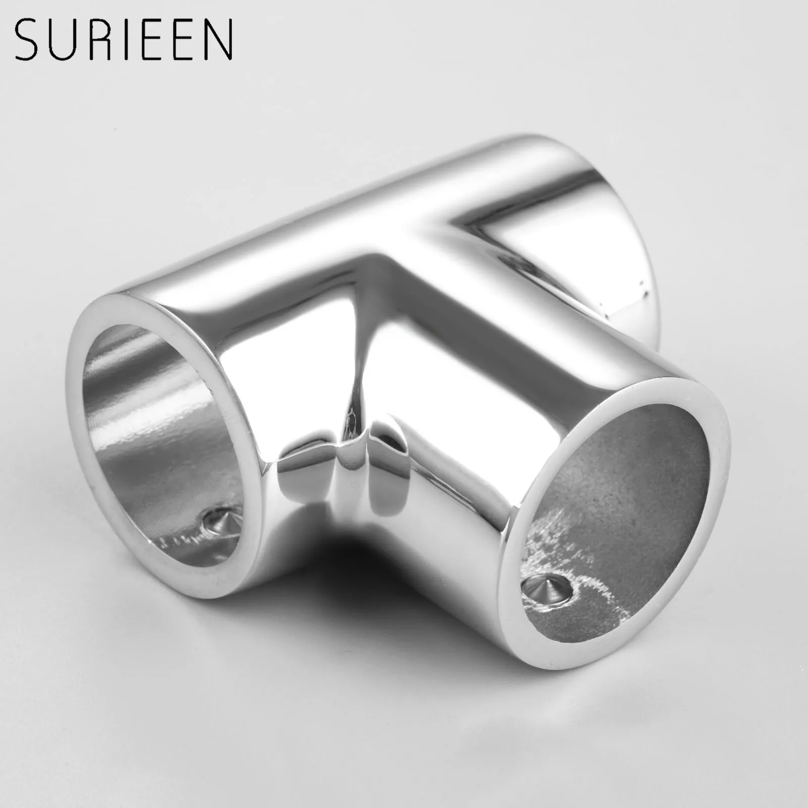 1Pc Marine 316 Stainless Steel 1"" 25mm Tube Pipe 3 Way 90 Degree Tee Hardware Boat Hand Rail Fitting Boats Accessories Yacht