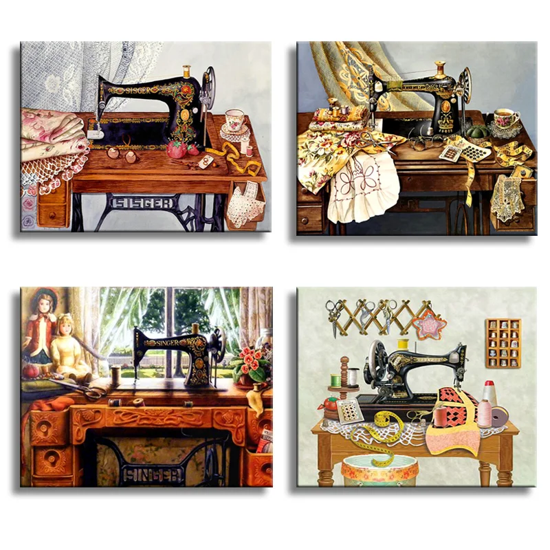 

Diamond Painting Full Square Drill 5D DIY Daimond Painting"Sewing Machine" Embroidery Cross Stitch Mosaic Rhinestone Art LE00356