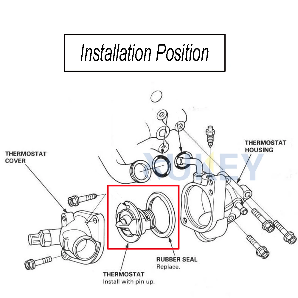 OE# 19301-PAA-306 Car Engine Coolant Thermostat With Gasket For Honda Civic Accord Odyssey Prelude CR-V Acura Integra