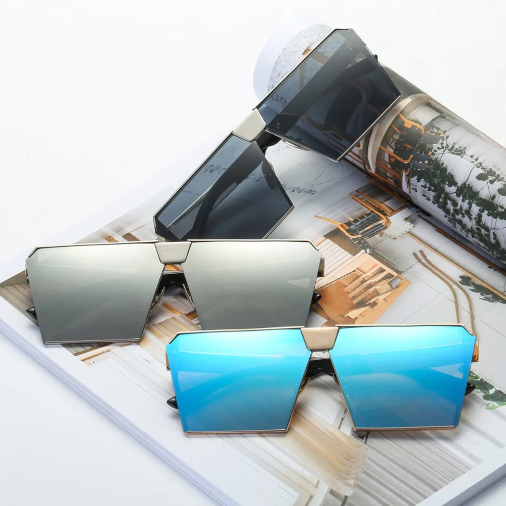 Женские Модные солнцезащитные очки уникальный негабаритный щит UV400 градиентные старинные очки для пляжа плавания путешествия и на открытом воздухе