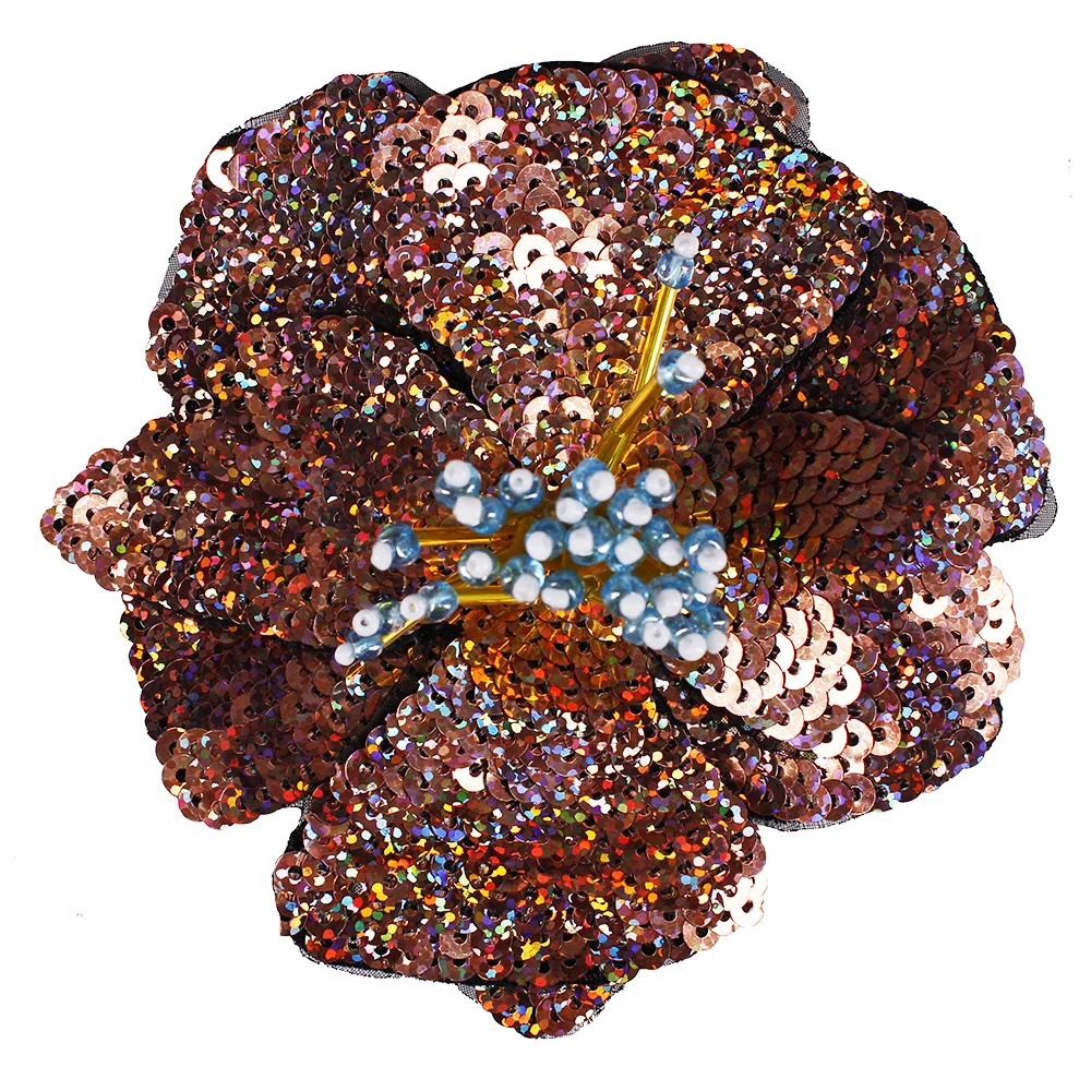 

10pieces Beaded Sequin 3D Flower Petal Paillette Patches Embroidered Applique Scrapbooking Clothes Decorated Craft Sewing TH777