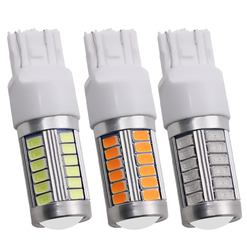 2 шт. T20 7443 W21/5 Вт 33 SMD 5630 5730 светодиодный Автомобильные стоп сигналы 21/5 DRL вождения